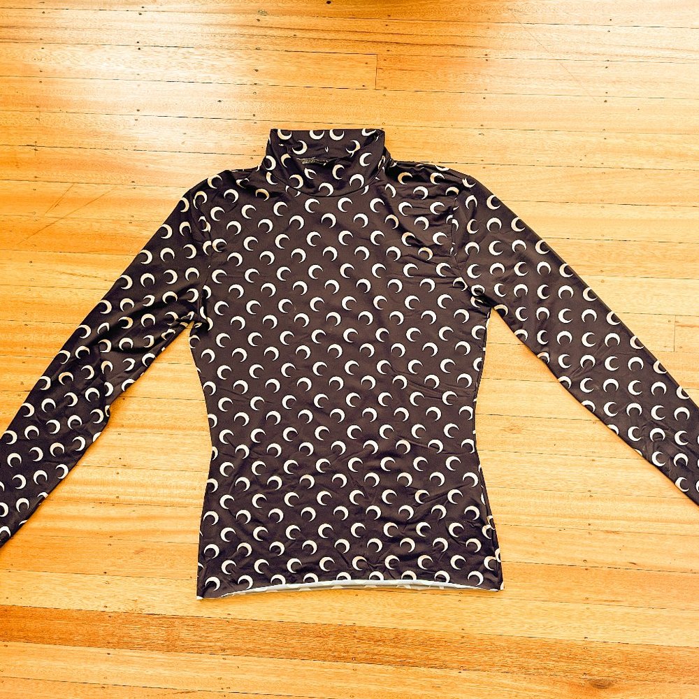 Marine Serre Turtleneck Moon Top size medium (mens/unisex)